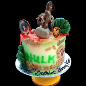 Birthday cake - hulk theme
