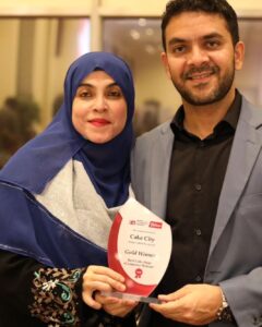 CEO Zahir Nazir Mohammed & his Wife Farzana after receiving the ECommerce Awards as the best ecommerce website of the year